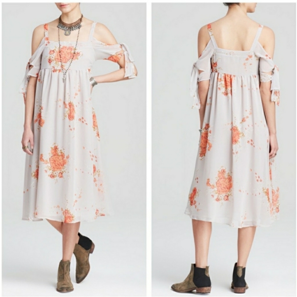 Free People | Tied To You Floral Midi Dress - Picture 4 of 7
